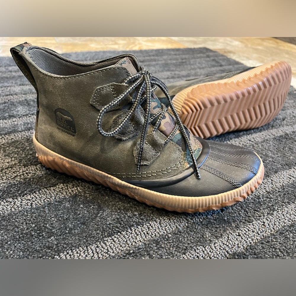 Sorel Womens Out and About Booties - Alpine Tundra in color.